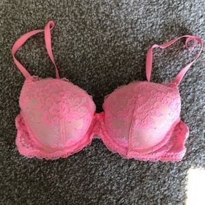 Light Pink Floral Lace Bra